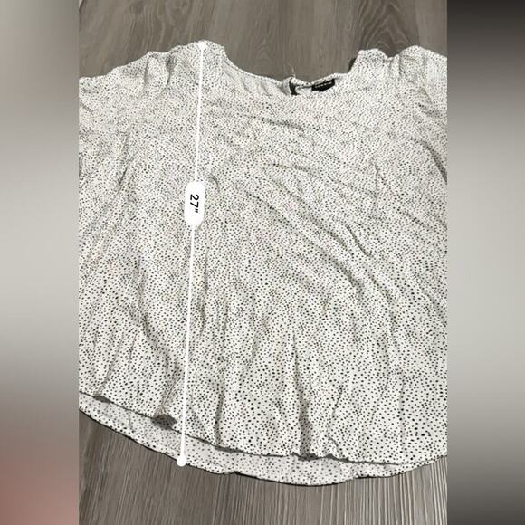 Torrid White & Black Print Crepe Ruched Half Sleeve Blouse Size 4X - Picture 11 of 11